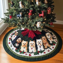 Terrier Christmas Charm Christmas Tree Skirt - Made to Order TREEK101
