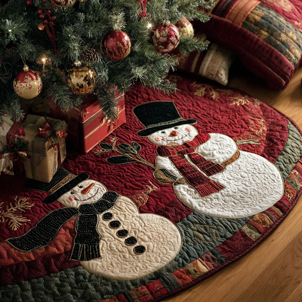 Winter Hug Christmas Tree Skirt - Made to Order TREEK101