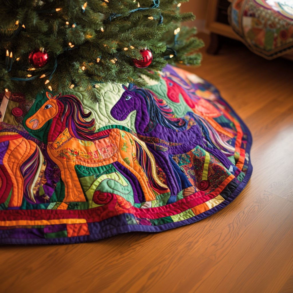 Sleigh Ride Christmas Tree Skirt - Made to Order TREEK101