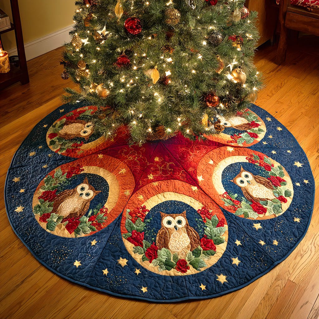 Snowbound Watcher Christmas Tree Skirt - Made to Order TREEK101