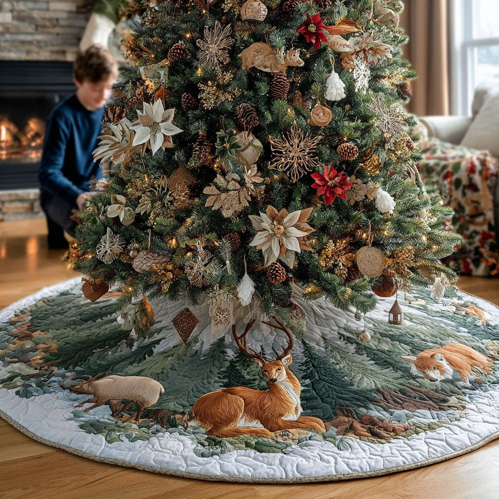 Snowy Meadow Christmas Tree Skirt - Made to Order TREEK101