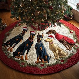 Yuletide Watcher Christmas Tree Skirt - Made to Order TREEK101