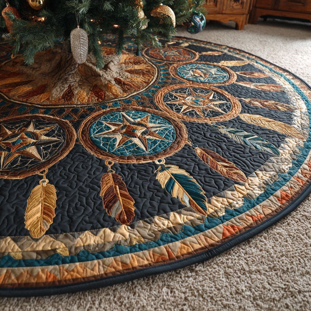 Spirit Feathers Christmas Tree Skirt - Made to Order TREEK101
