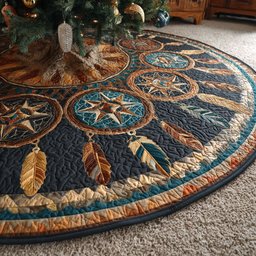Spirit Feathers Christmas Tree Skirt - Made to Order TREEK101