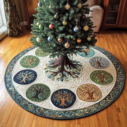 Serenity Tree Christmas Tree Skirt - Made to Order TREEK101