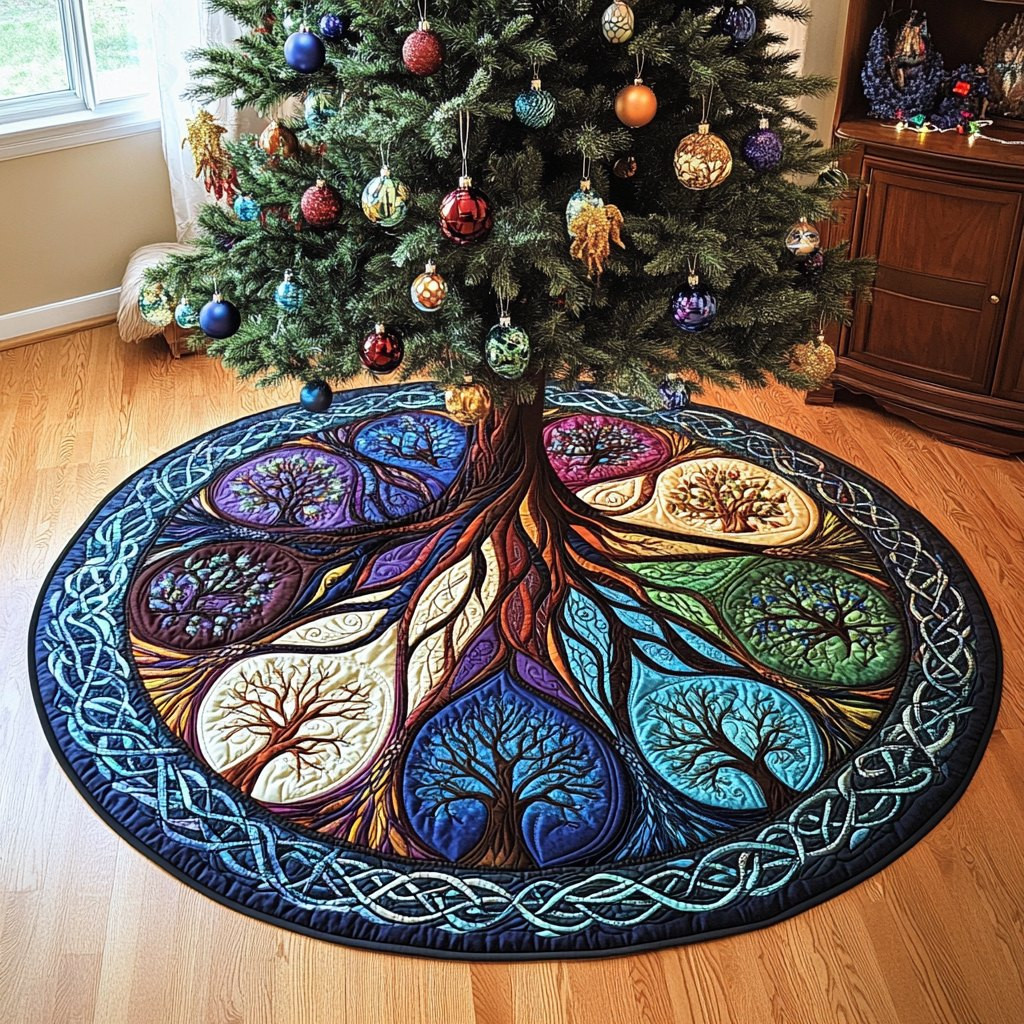 Whispering Willows Christmas Tree Skirt - Made to Order TREEK101