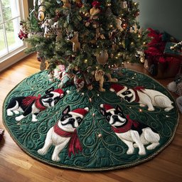 Winter Terrier Delight Christmas Tree Skirt - Made to Order TREEK101