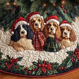 Spaniel Dreams Come True Christmas Tree Skirt - Made to Order TREEK101