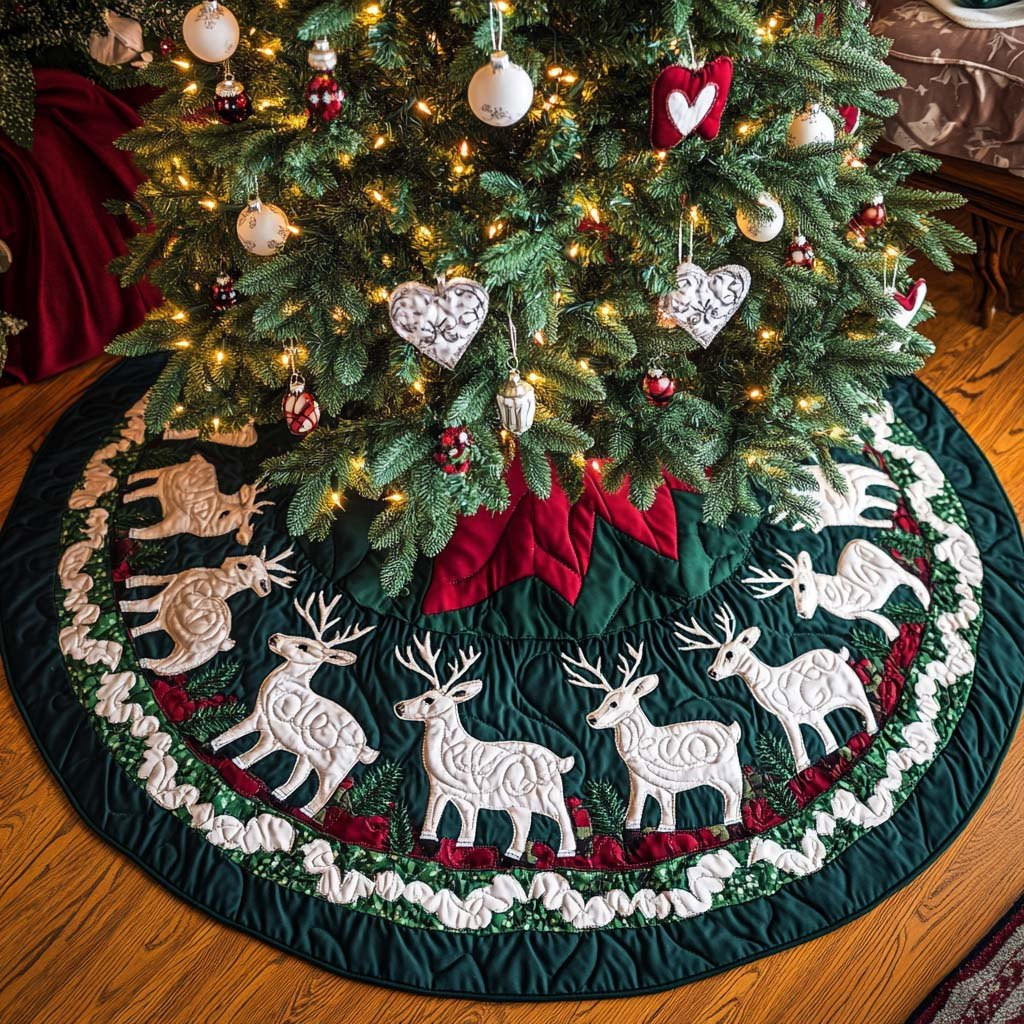 Woodland Grace Christmas Tree Skirt - Made to Order TREEK101