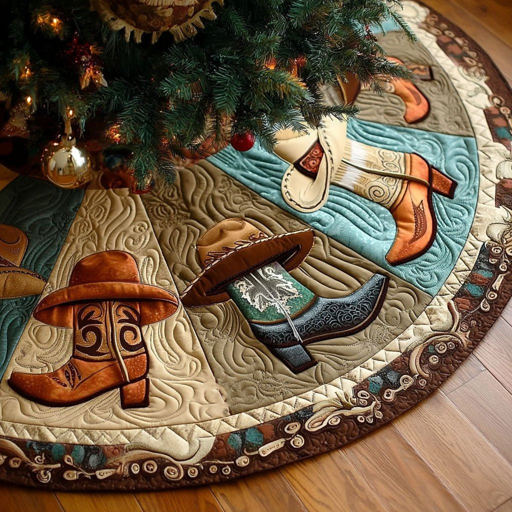 Western Charm Christmas Tree Skirt - Made to Order TREEK101