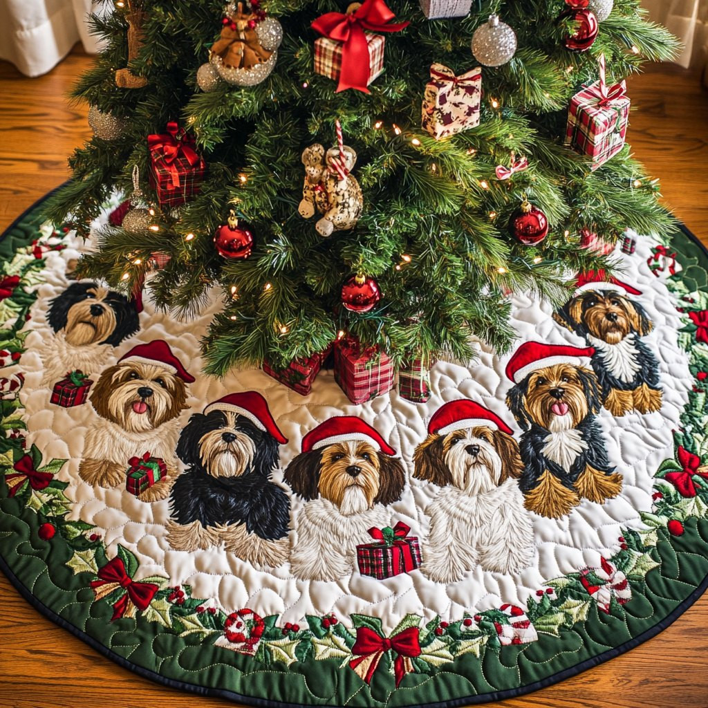 Yorkshire Christmas Charm Christmas Tree Skirt - Made to Order TREEK101