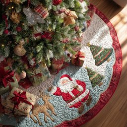 Twinkling Holiday Spirit Christmas Tree Skirt - Made to Order TREEK101