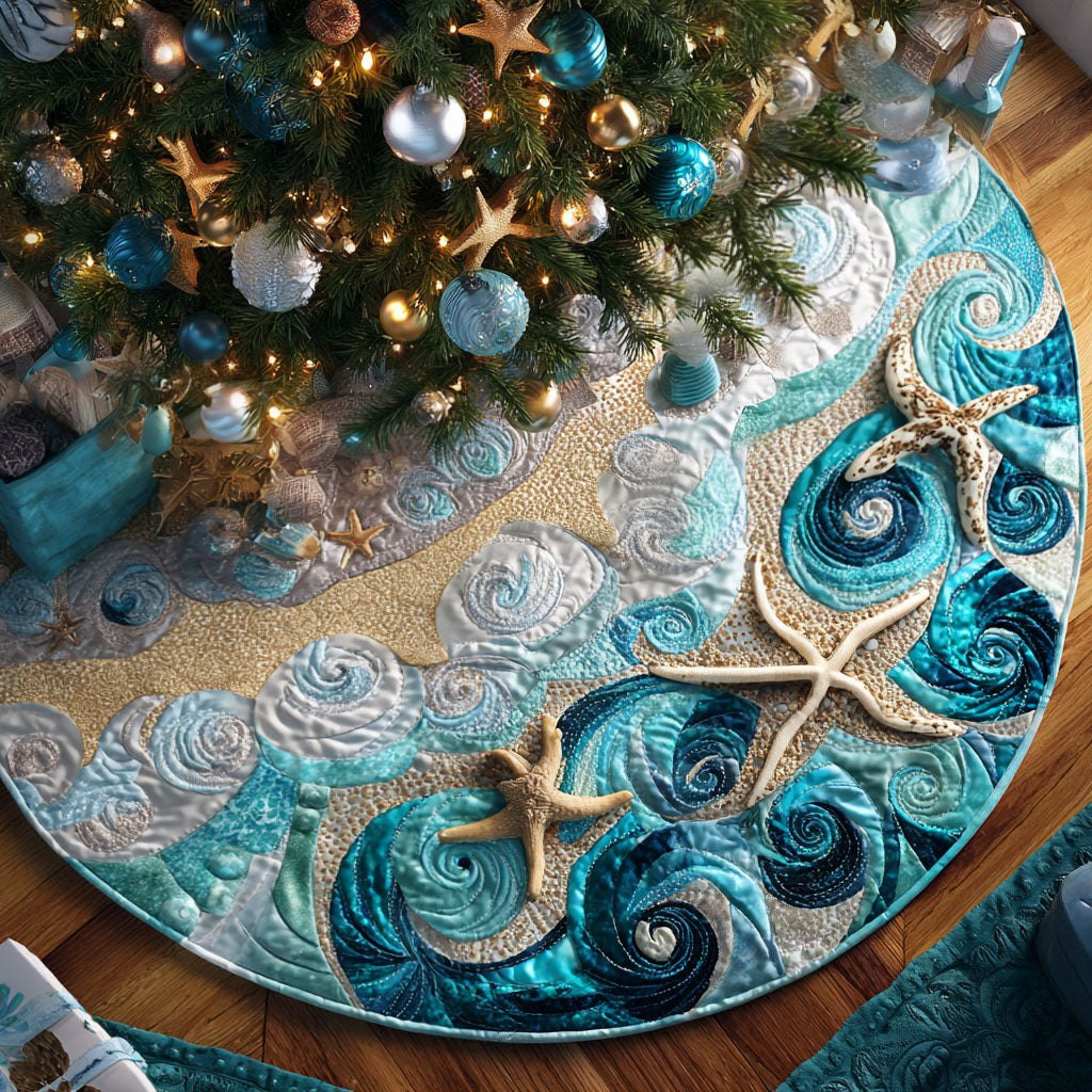 Sea Breeze Christmas Tree Skirt - Made to Order TREEK101