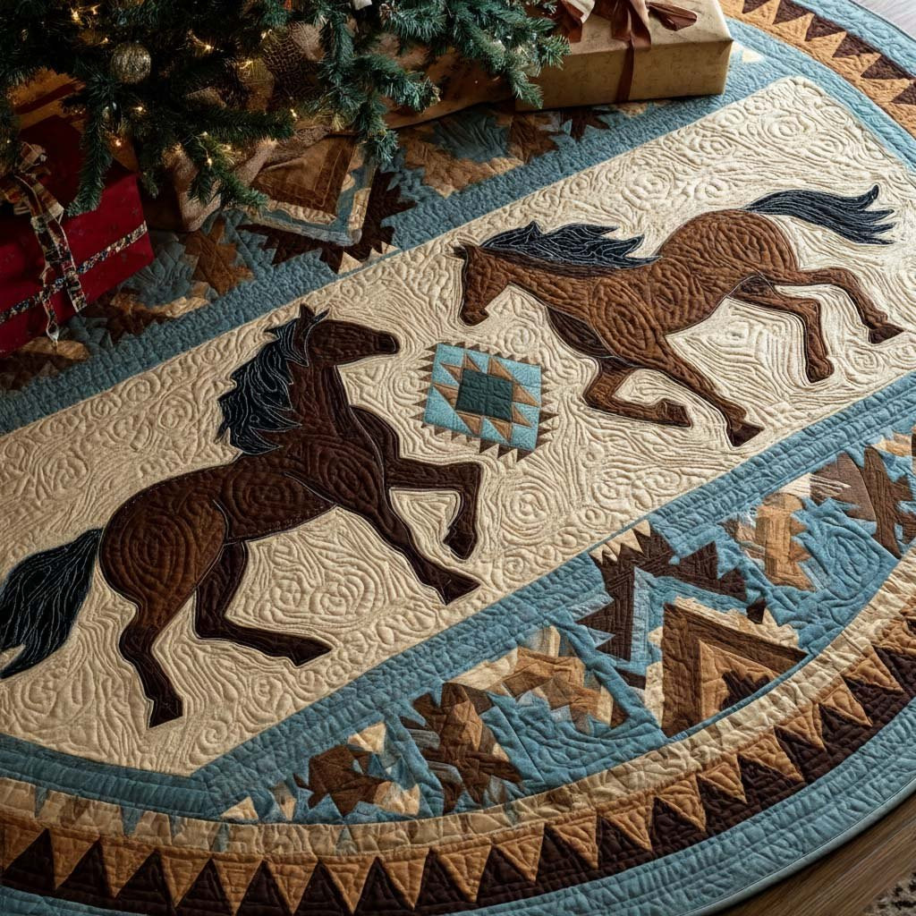Navajo Horse Christmas Tree Skirt - Made to Order TREEK101