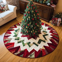 Yuletide Starburst Christmas Tree Skirt - Made to Order TREEK101
