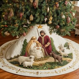 Sacred Wonder Christmas Tree Skirt - Made to Order TREEK101