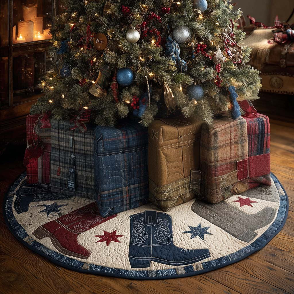 Maverick Style Christmas Tree Skirt - Made to Order TREEK101