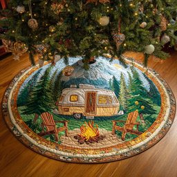 Pinewood Retreat Christmas Tree Skirt - Made to Order TREEK101