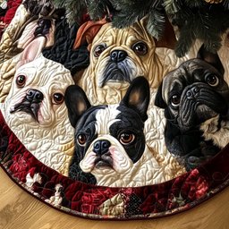 Parisian Paws Christmas Tree Skirt - Made to Order TREEK101