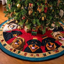 Rottweiler Dream Christmas Tree Skirt - Made to Order TREEK101