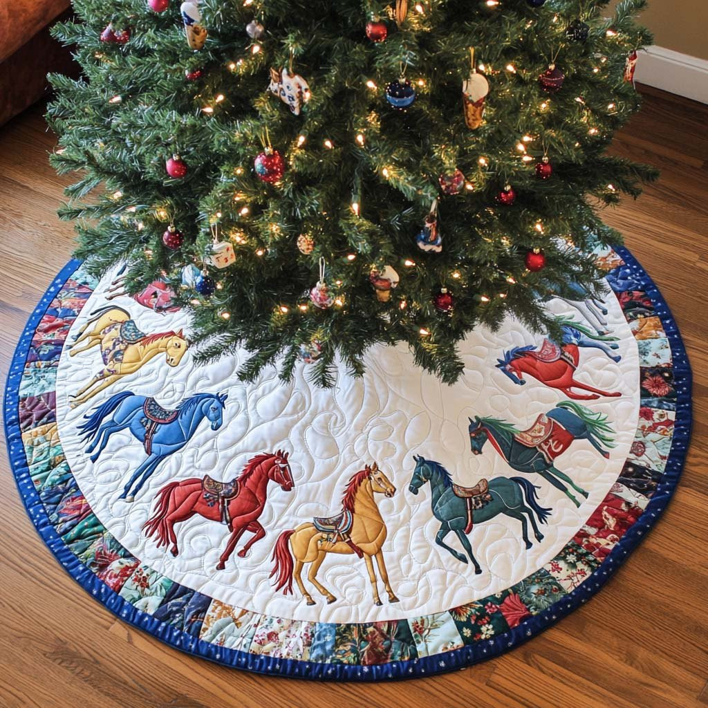 Running Free Christmas Tree Skirt - Made to Order TREEK101