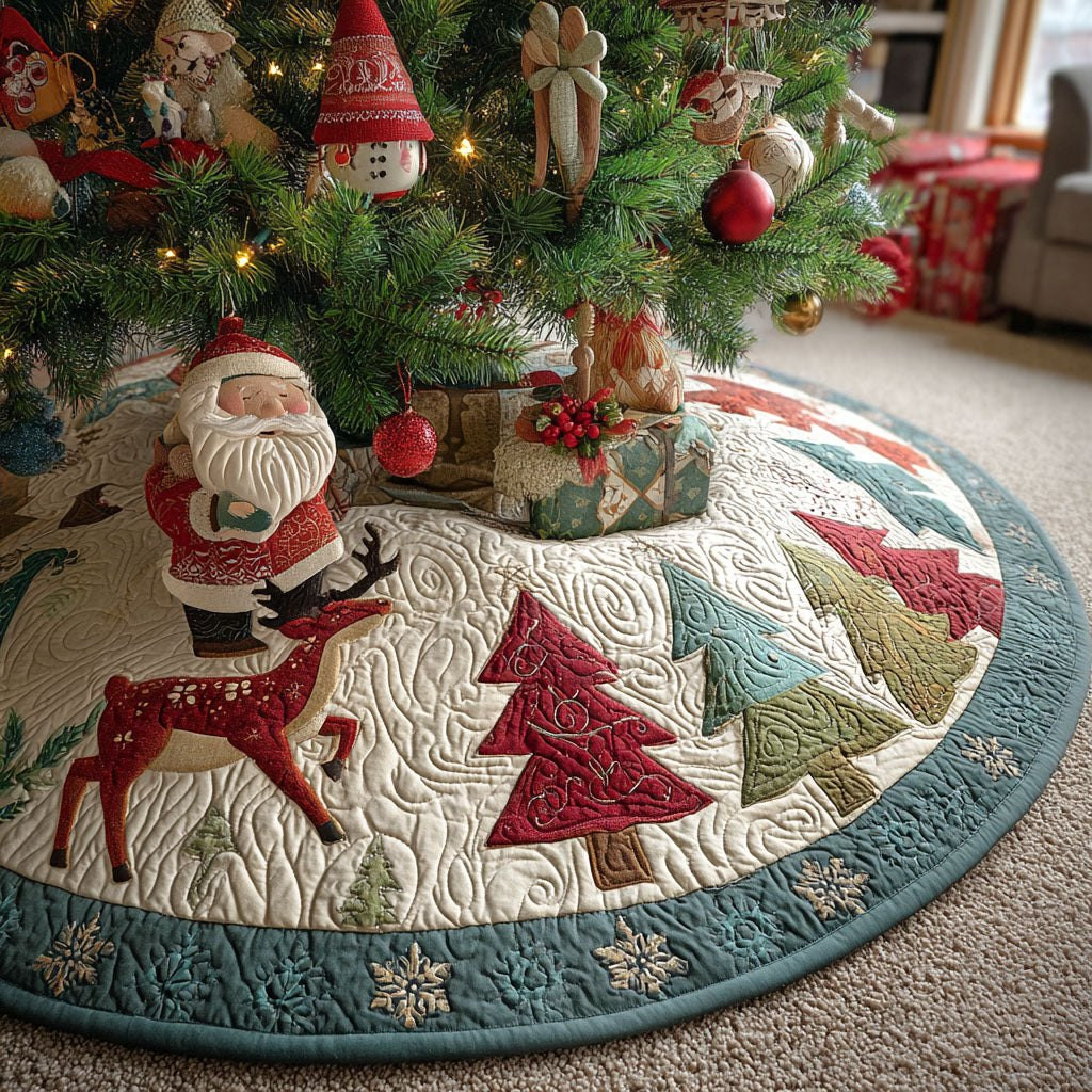 Mistletoe Meadows Christmas Tree Skirt - Made to Order TREEK101