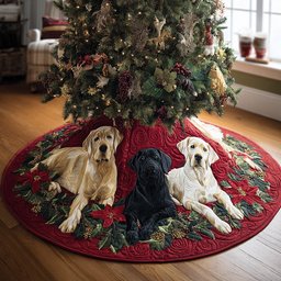 Merry Lab Moments Christmas Tree Skirt - Made to Order TREEK101