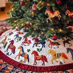 Rider Dawn Christmas Tree Skirt - Made to Order TREEK101