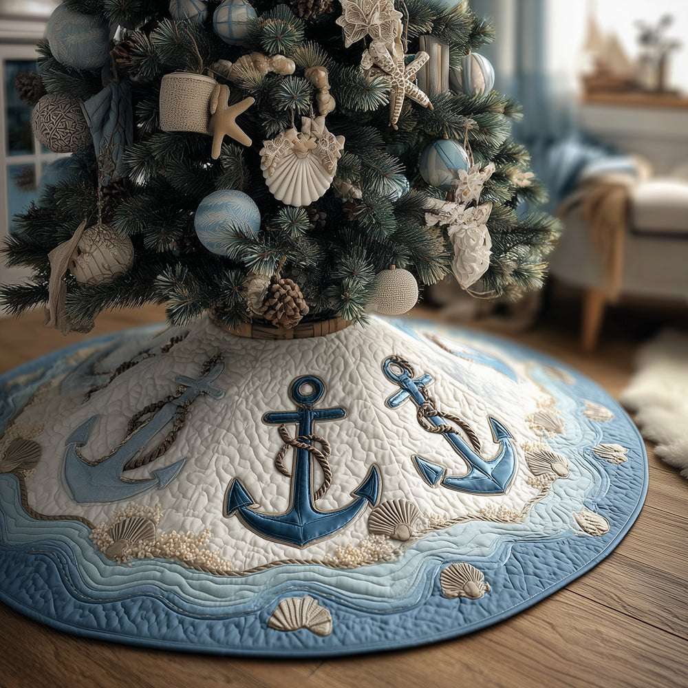 North Pole Port Christmas Tree Skirt - Made to Order TREEK101