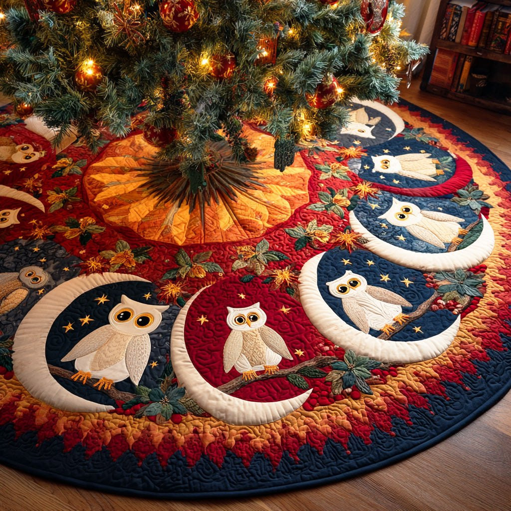 Moonlit Guardian Christmas Tree Skirt - Made to Order TREEK101
