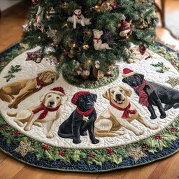 Labrador Retriever Holiday Christmas Tree Skirt - Made to Order TREEK101