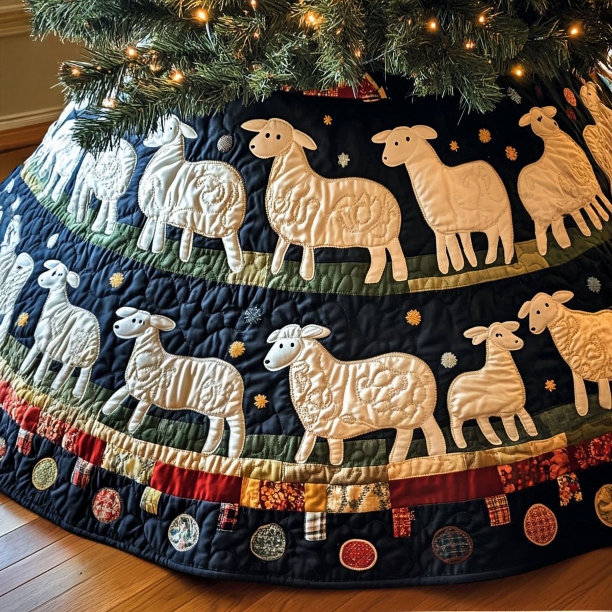 Peaceful Pastures Christmas Tree Skirt - Made to Order TREEK101