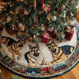 Proud German Shepherd Christmas Tree Skirt - Made to Order TREEK101