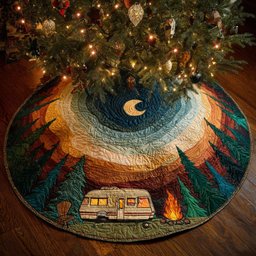 Midnight Vista Christmas Tree Skirt - Made to Order TREEK101