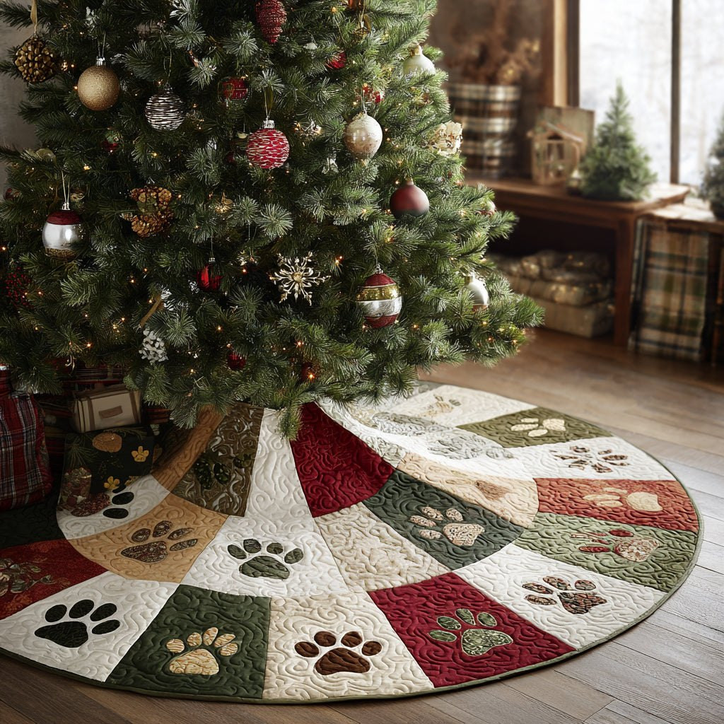 Paw Blessings Christmas Tree Skirt - Made to Order TREEK101