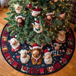 Plaid Christmas Delight Christmas Tree Skirt - Made to Order TREEK101