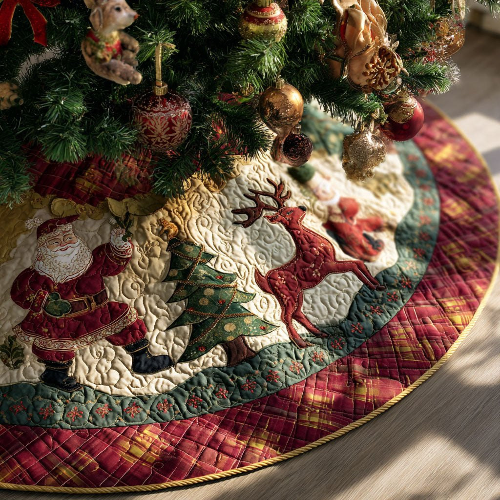 Reindeer Magic Trail Christmas Tree Skirt - Made to Order TREEK101