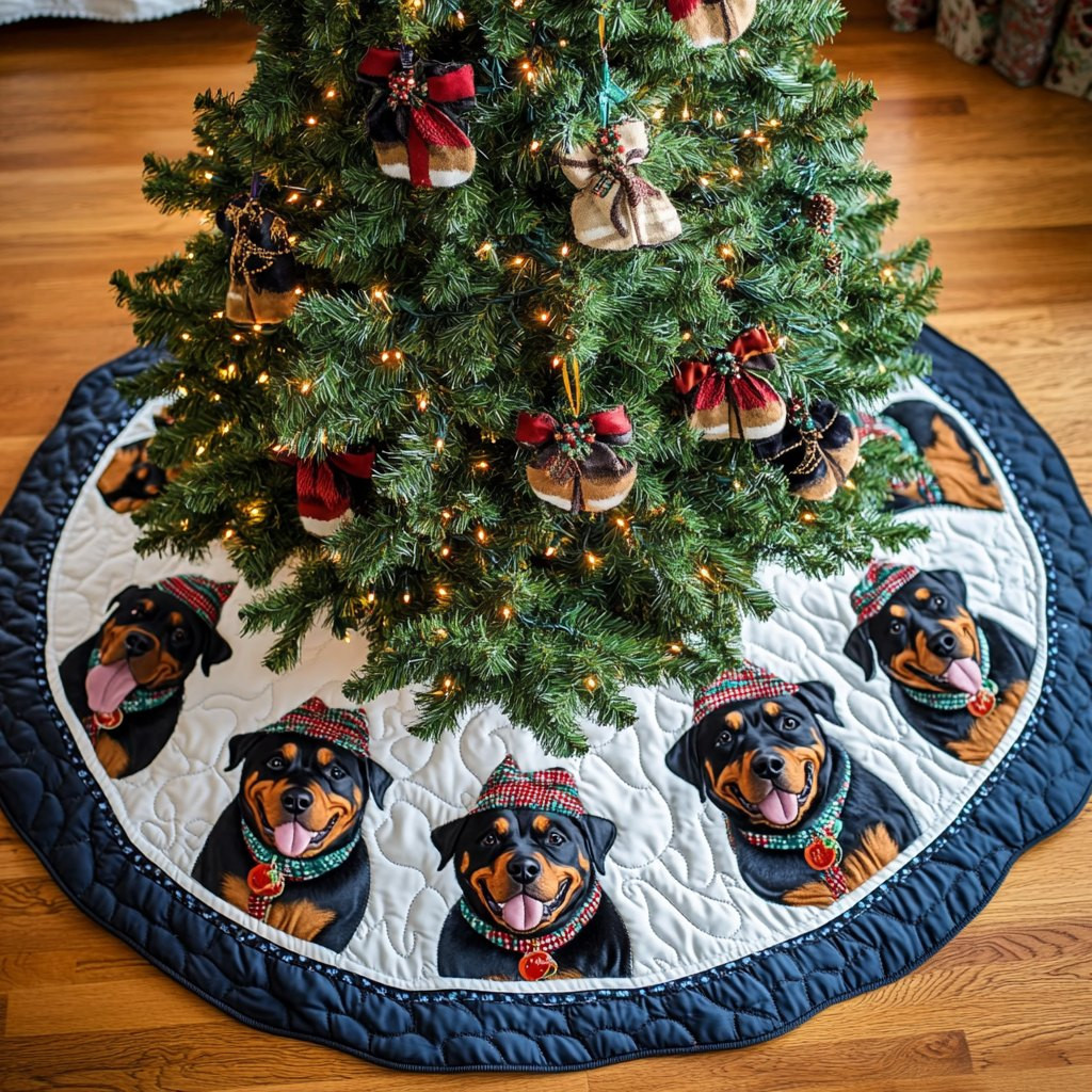 Rottweiler Spirit Christmas Tree Skirt - Made to Order TREEK101