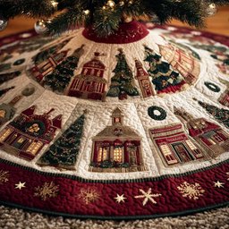 Northern Spark Trail Christmas Tree Skirt - Made to Order TREEK101
