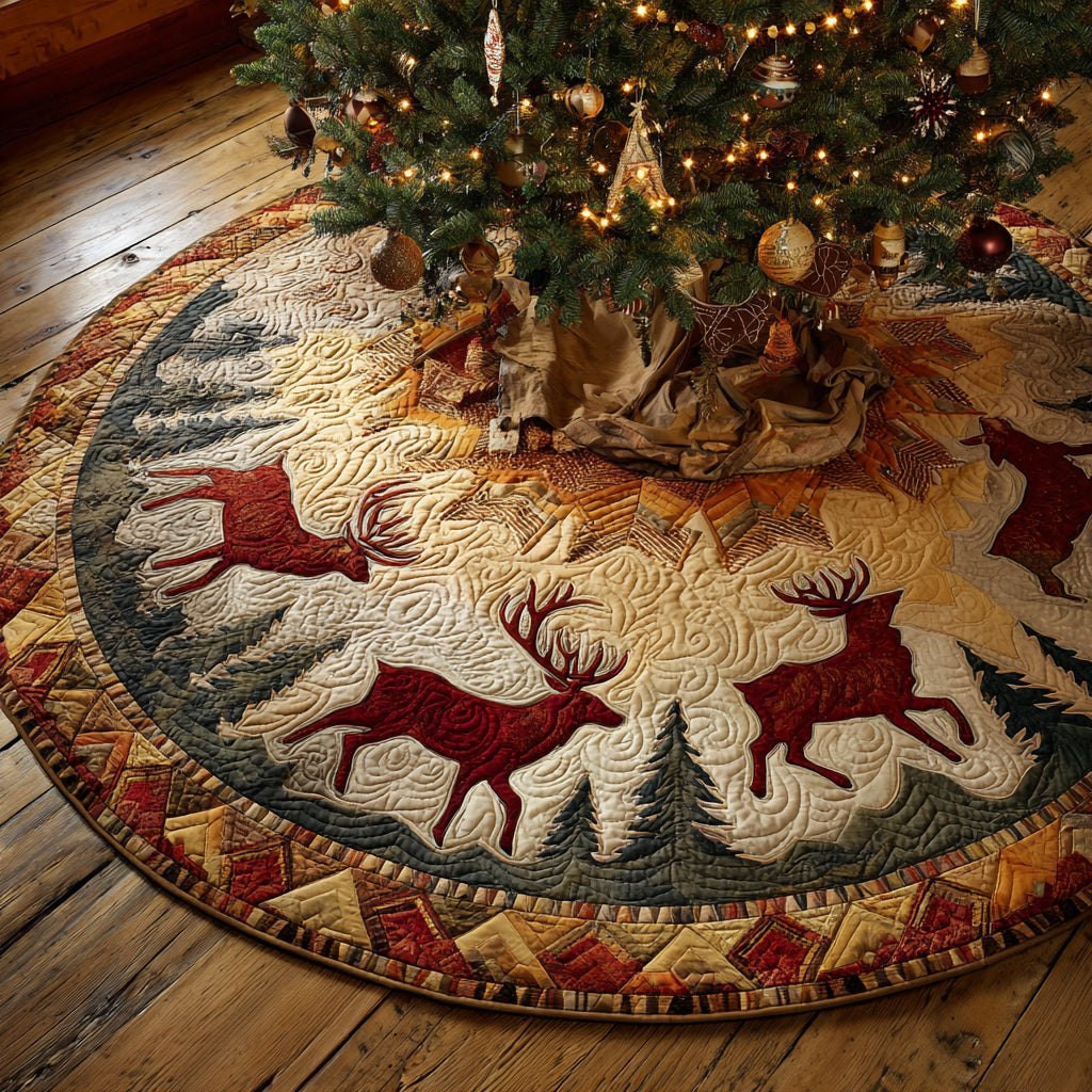 Regal Stag Christmas Tree Skirt - Made to Order TREEK101