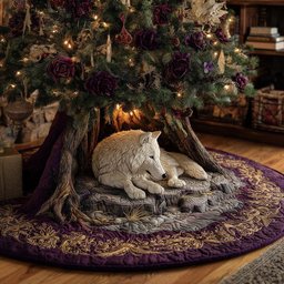Wolf of the Midnight Christmas Tree Skirt - Made to Order TREEK101
