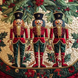 Nutcracker Guard Trio Christmas Tree Skirt - Made to Order TREEK101