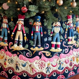 Pastel Nutcracker Parade Christmas Tree Skirt - Made to Order TREEK101