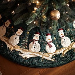 Jingle Frost Christmas Tree Skirt - Made to Order TREEK101