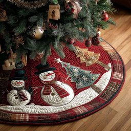 Jolly Winter Charm Christmas Tree Skirt - Made to Order TREEK101