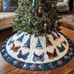 Jolly Gnome Wonderland Christmas Tree Skirt - Made to Order TREEK101