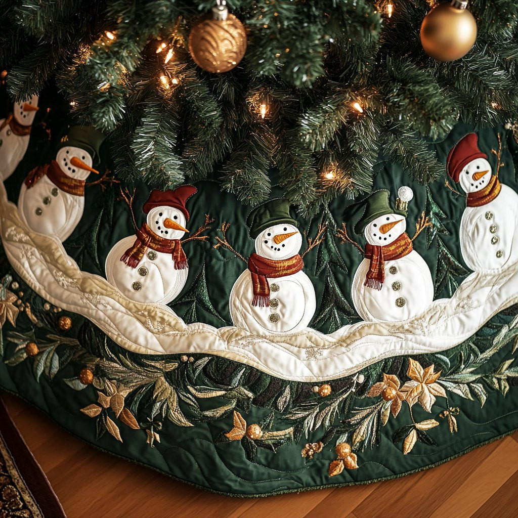 Frosty Festivity Christmas Tree Skirt - Made to Order TREEK101