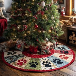 Joyful Paws Christmas Tree Skirt - Made to Order TREEK101