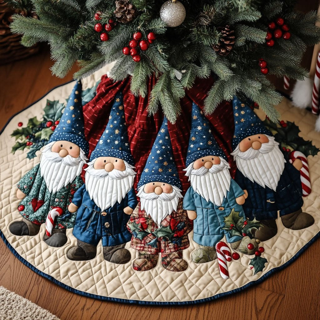 Gnome Cozy Christmas Tree Skirt - Made to Order TREEK101
