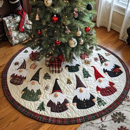 Gnome Holiday Delight Christmas Tree Skirt - Made to Order TREEK101